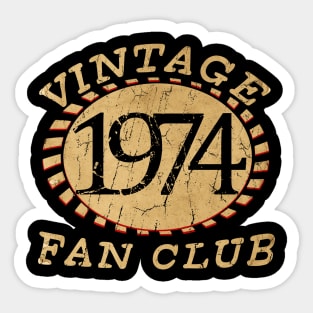 VINTAGE 1974 FAN CLB Sticker